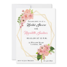 Moderna ducha de novia dorada rosada Rubor