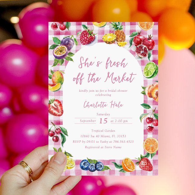 Invitación Moderna ducha de novia en el mercado (Subido por el creador)