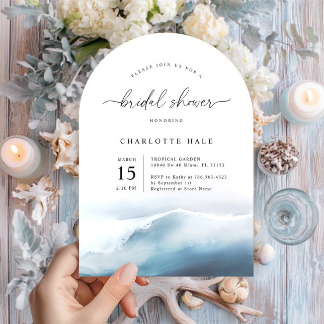 Invitación Moderna ducha de novia en Ocean Beach (Subido por el creador)