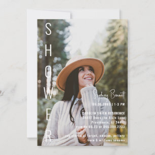 Invitación Moderna ducha de novia Minimalista