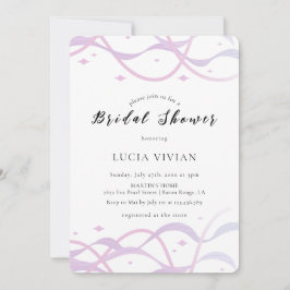Invitación Moderna ducha de novia rosa Rubor Beach