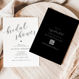 Invitación Moderna ducha de novia simple