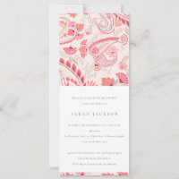 Moderna ducha de novias en Rubor Paisley Typograph