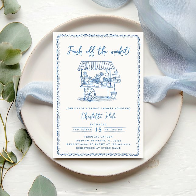 Invitación Moderna ducha de novias fuera del mercado para agr (Subido por el creador)