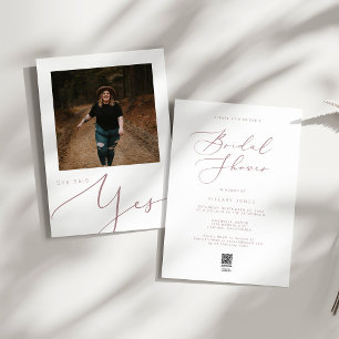 Invitación Moderna ducha de oro Rosa Minimalista