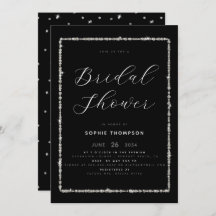 Moderna ducha de Purpurina con marco de resplandor