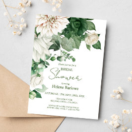 Invitación Moderna ducha marrón esmeralda verde novia