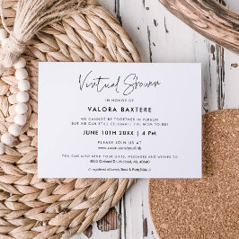 Invitación Moderna ducha minimalista virtual