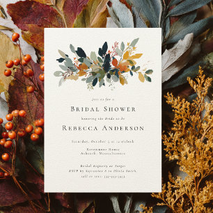 Invitación Moderna ducha nupcial de casamiento botánico