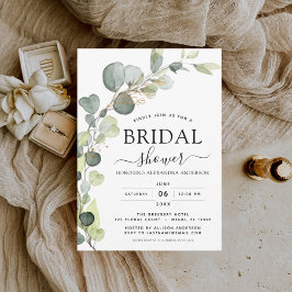Invitación Moderna ducha nupcial Eucalyptus Boho Botánico
