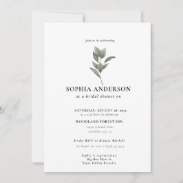 Invitación Moderna ducha nupcial Eucalyptus Boho Botánico