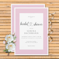 Moderna ducha romántica rosa y blanca de novias