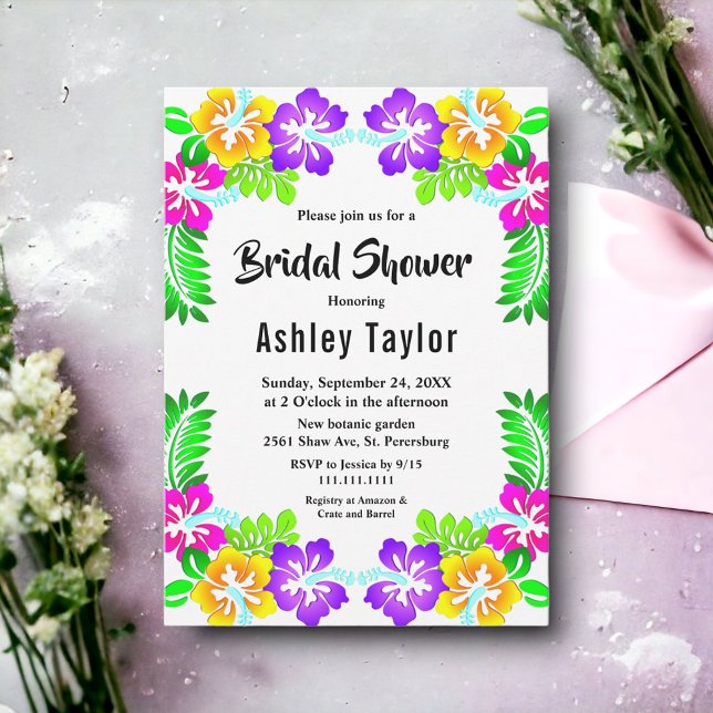 Invitación Moderna ducha tropical tropical tropical tropical  (Subido por el creador)