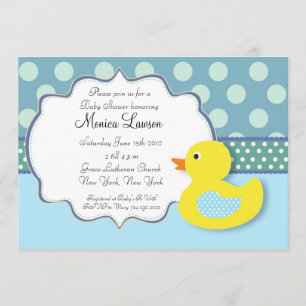 Invitación moderna Ducky de Baby Shower