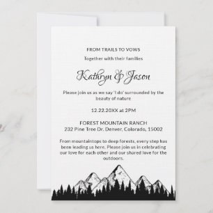 Invitación Moderna elegancia Minimalista Boda de letra negro