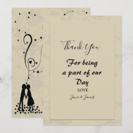 Invitación Moderna elegancia Romántica gracias