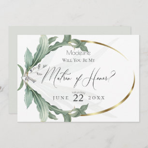 Invitación Moderna elegancia tropical deja mi atrón de honor