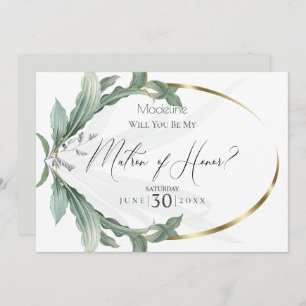 Invitación Moderna elegancia tropical deja mi atrón de honor