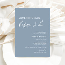 Moderna Elegante Algo Azul Ducha Bridal