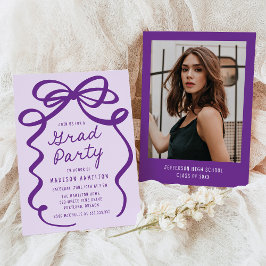 Invitación Moderna Elegante Fiesta de Graduación con Foto de 