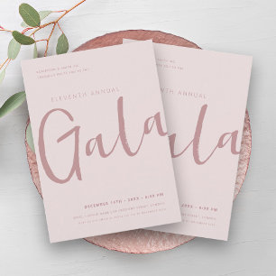 Invitación Moderna empresa GALA Minimal Empresa Rubor Pink
