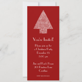 Invitación moderna en árbol de Navidad