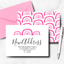 Invitación moderna en movimiento arcoiris rosado