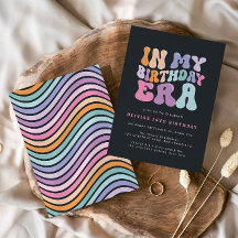 Moderna época de cumpleaños de colores pastel retr