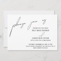 Moderna escritura delgada simple Por favor, únase