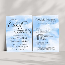 Invitación Moderna Está En Cloud 9 Bachelorette Weekend