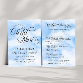 Invitación Moderna Está En Cloud 9 Bachelorette Weekend