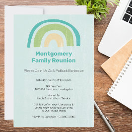 Invitación Moderna familia arcoiris reunida Reunión de picnic