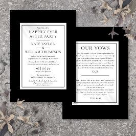 Invitación Moderna Feliz Nunca Después De Que El Boda Fiesta