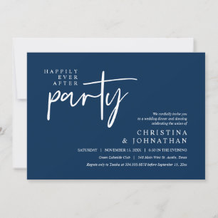 Invitación Moderna Feliz Nunca Después De Una Cena Boda Fiest