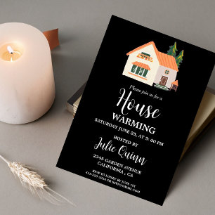 Invitación Moderna Fiesta de calentamiento de la casa Minimal