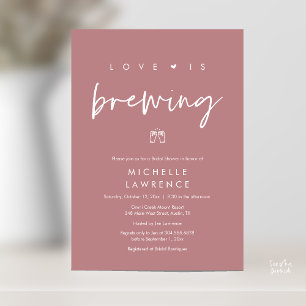 Invitación Moderna Fiesta de Cerveza Romántica Cuta Ducha Bri