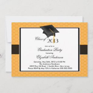 Invitación Moderna fiesta de graduación Cap & Tassel