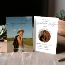 Moderna fiesta de graduación de dos fotos mínima