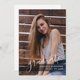 Invitación Moderna fiesta de graduación de FOTO Minimalista