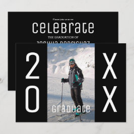 Invitación Moderna fiesta de graduación de fotografía 2025