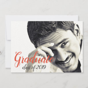 Invitación Moderna fiesta de graduación de guiones fotográfic