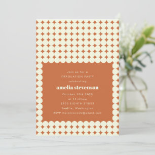Invitación Moderna fiesta de graduación de los puntos de la t