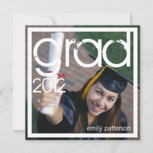 Invitación Moderna fiesta de graduación de Photo Square
