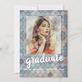 Invitación Moderna fiesta de graduación de tramas fotográfica