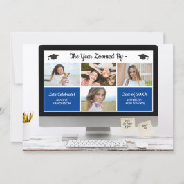 Invitación Moderna fiesta de graduación divertida de Collage