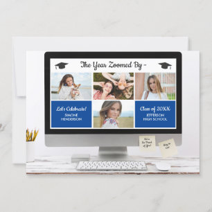 Invitación Moderna fiesta de graduación divertida de Collage