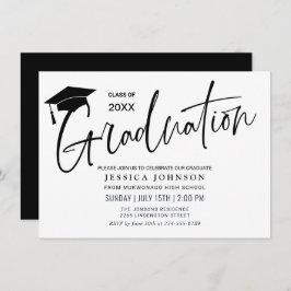 Invitación Moderna fiesta de graduación Minimalista simple