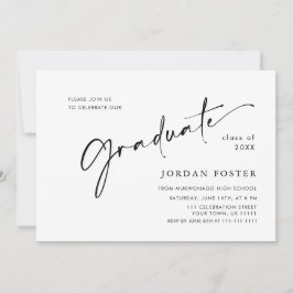 Invitación Moderna fiesta de graduación Minimalista simple