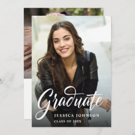 Invitación Moderna Fiesta de Graduación Minimalista Simple 2