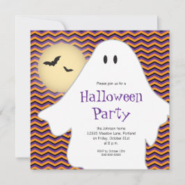 Invitación Moderna fiesta de Halloween fantasma